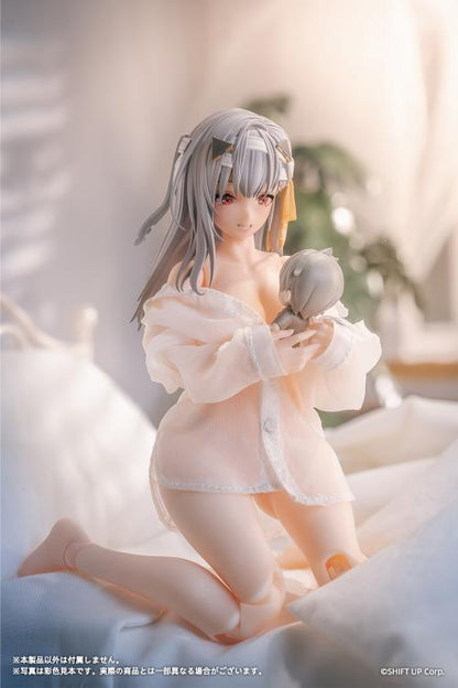 From the popular smartphone game Goddess of Victory: Nikke, Modernia: First Encounter is now available as an action figure! 

This 1/12 scale Modernia figure comes with interchangeable faces (happy, sad, and expressionless) all of which feature movable eyeballs. The figure is fully posable and features a fine gradation painting all over to carefully replicate her skin tone.