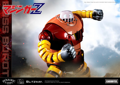 Blitzway development team has prepared a gift that will surprise you, in honor of Mazinger Z, the originator of modern robot cartoons. We recall the humorous BOSS BOROT from the animated series Mazinger Z, whose subject matter was always heavy and serious, would always make us laugh. To recreate BOSS BOROT, from his numerous witty mannerisms to his erratic behavior, required considerable thought on the part of the creators of Blitzway.