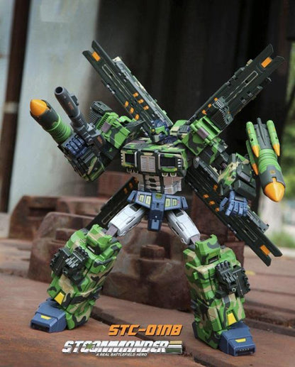 The S.T.Commander from TFC toys stands around 9.50 inches tall in robot made and transforms into a weapons transport vehicle.  The S.T.Commander figure is highly articulated and features real rubber tires and an assortment of armor pieces.