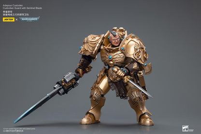 Joy Toy brings the Adeptus Custodes to life with this Warhammer 40K 1/18 scale figure! Clad in golden armor, the Adeptus Custodes chapter of the Space Marines are rumored to have been hand-crafted by the Emperor Himself. Tasked with protecting both the Imperial Palace and the physical body of the Emperor, these bastions of Imperial might are considered the deadliest warriors in the galaxy, human or otherwise.