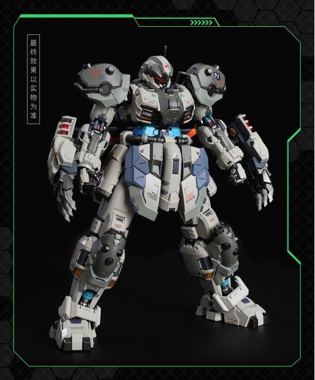 MoShow Toys presents the next line of figures in the Illustrious Class of their Progenitor Effect series of unique mecha action figures: Team Foxhound! 

The Team Foxhound set includes three variations of the Butcher mecha: Standard, Melee, and Breaker.

The standard version features a shield, beam assault rifle, and a rocket launcher. The breaker version features a heavy shock baton, a beam assault rifle, a pair of assault shields, and a thermal battle axe. The melee version features a pair of combat claws