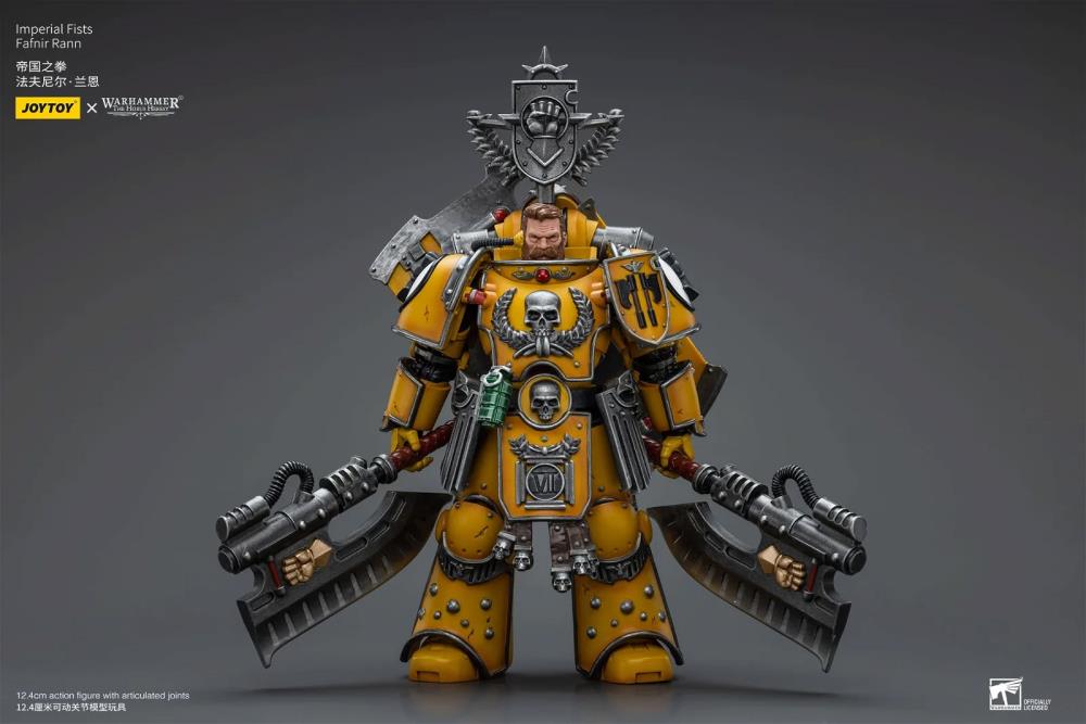 This Warhammer 40K Imperial Fists “The Horus Heresy” product line offers a compelling collection of action figures capturing the essence of the Imperial Fists Space Marine Legion during the pivotal era of “The Horus Heresy.” Meticulously crafted and intricately detailed, these figures showcase the iconic yellow and black color scheme of the Imperial Fists, symbolizing their stoic determination and unwavering loyalty to the Imperium of Man.