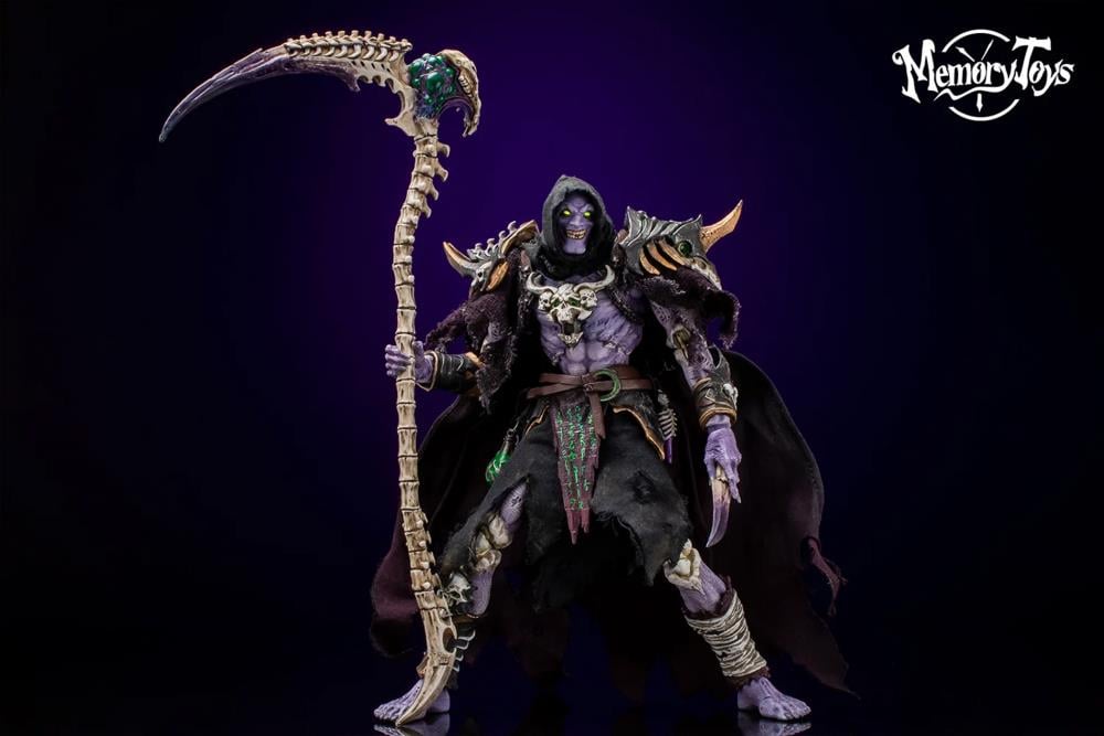 From Memory Toys comes the highly detailed Necromancer Sharman action figure featuring multiple points of articulation and an impressive array of interchangeable parts and accessories. This will make a terrific addition to any figure collection needing to be raised from the dead!