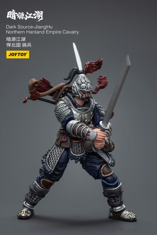 Introducing the remarkable Joy Toy Dark Source JiangHu Northern Hanland Empire Cavalry action figure. This meticulously crafted action figure brings the mystical world of JiangHu to life, capturing the essence and prowess of a legendary warrior. Every inch of this action figure showcases the artistry and craftsmanship that JoyToy is renowned for, ensuring an authentic and immersive experience for collectors and enthusiasts alike.  Dark Source JiangHu War Horse figure not included (sold separately)