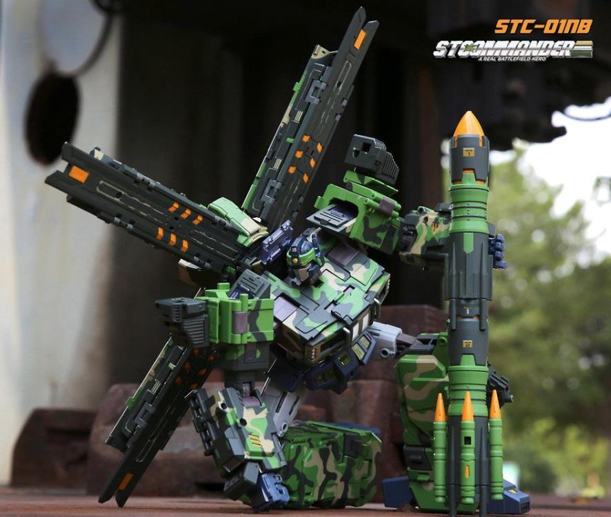 The S.T.Commander from TFC toys stands around 9.50 inches tall in robot made and transforms into a weapons transport vehicle.  The S.T.Commander figure is highly articulated and features real rubber tires and an assortment of armor pieces.