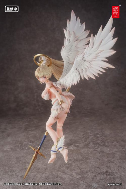 Add to your figure collection with the Angel Angela 1/12 scale action figure by Snail Shell. This figure displays Angel Angela with a golden halo and a spear. Angela is fully articulated for creating a variety of poses, along with including additional parts and accessories to customize the figure. Be sure to add it to your collection!