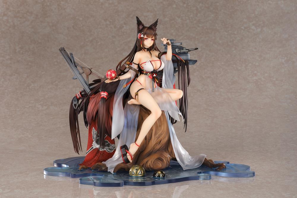 Apex Toys presents a beautiful and finely detailed 1/7 scale figure of Amagi from the Azur Lane mobile game, styled in her "Wending Waters, Serene Lotus" attire.