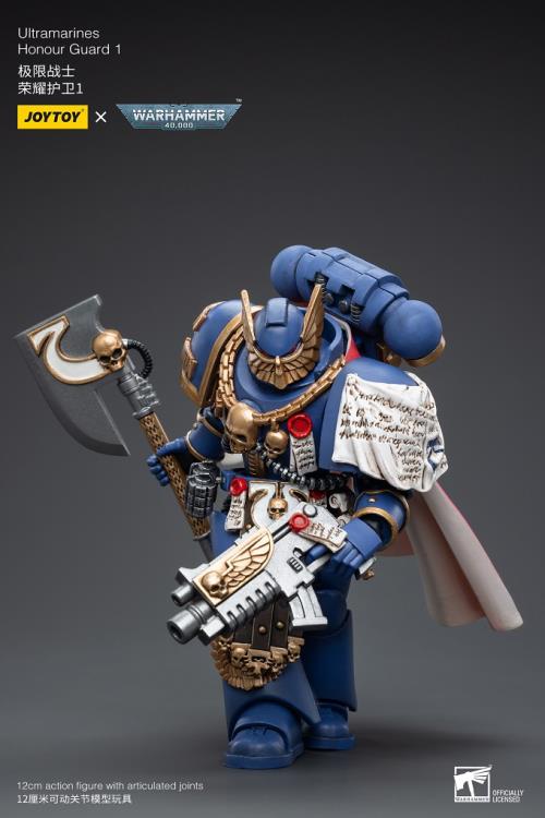 Joy Toy brings the Ultramarines to life with this Warhammer 40K 1/18 scale figure! Highly disciplined and courageous warriors, the Ultramarines have remained true to the teachings of their Primarch Roboute Guilliman for 10,000 standard years. Keeping watch over the Imperium, they personify the very spirit of the Adeptus Astartes.