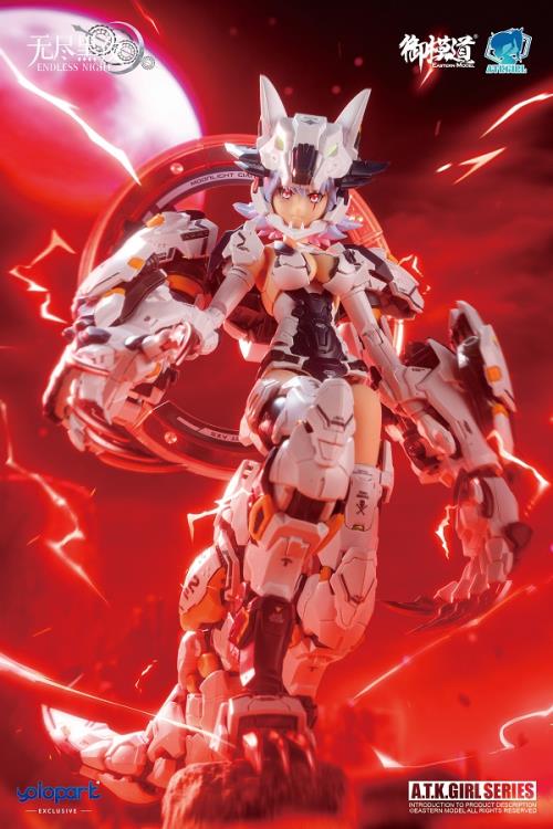 The monster wolf girl "Fenrir" is a 1/12 scale mecha-girl plastic model kit and is ready to join your collection! This highly articulated model features a white color scheme and includes a variety of parts and accessories for creating fun poses. Be sure to add this model to your collection!