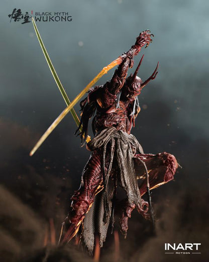 Raging onto the battlefield with the heat of a roaring inferno is the dreaded Yaksha King from the smash hit video game Black Myth: Wukong! A fresh new entry in the InArt line of 1/12 scale dynamic action figures, the Yaksha King wields his wicked elbow blades with an unrelenting ferocity that is capable of driving back even the Destined One from a straight forward assault.