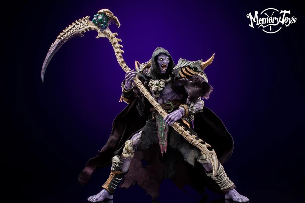 From Memory Toys comes the highly detailed Necromancer Sharman action figure featuring multiple points of articulation and an impressive array of interchangeable parts and accessories. This will make a terrific addition to any figure collection needing to be raised from the dead!