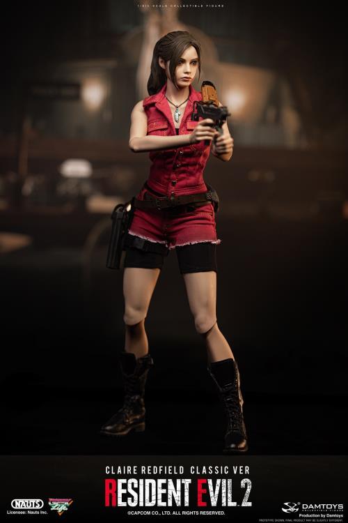 The DAMTOYS Resident Evil 2 Claire Redfield figure has a detailed head sculpt, multiple weapons, accessories, and a costume that fully demonstrates the power of production technology, faithfully recreating Claire from the remake. With a number of weapons, accessories, and a fully poseable body with over 30 points of articulation, Claire can be displayed as though she came right out of the game.