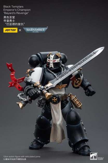 Joy Toy brings the Black Templars to life with this Warhammer 40K 1/18 scale figure! The Black Templars view the Emperor of Mankind as a literal god and have launched a crusade to enforce his reign. Converting entire worlds with the might of their massive battle fleet, their firepower is a match for any other Space Marine Chapter.