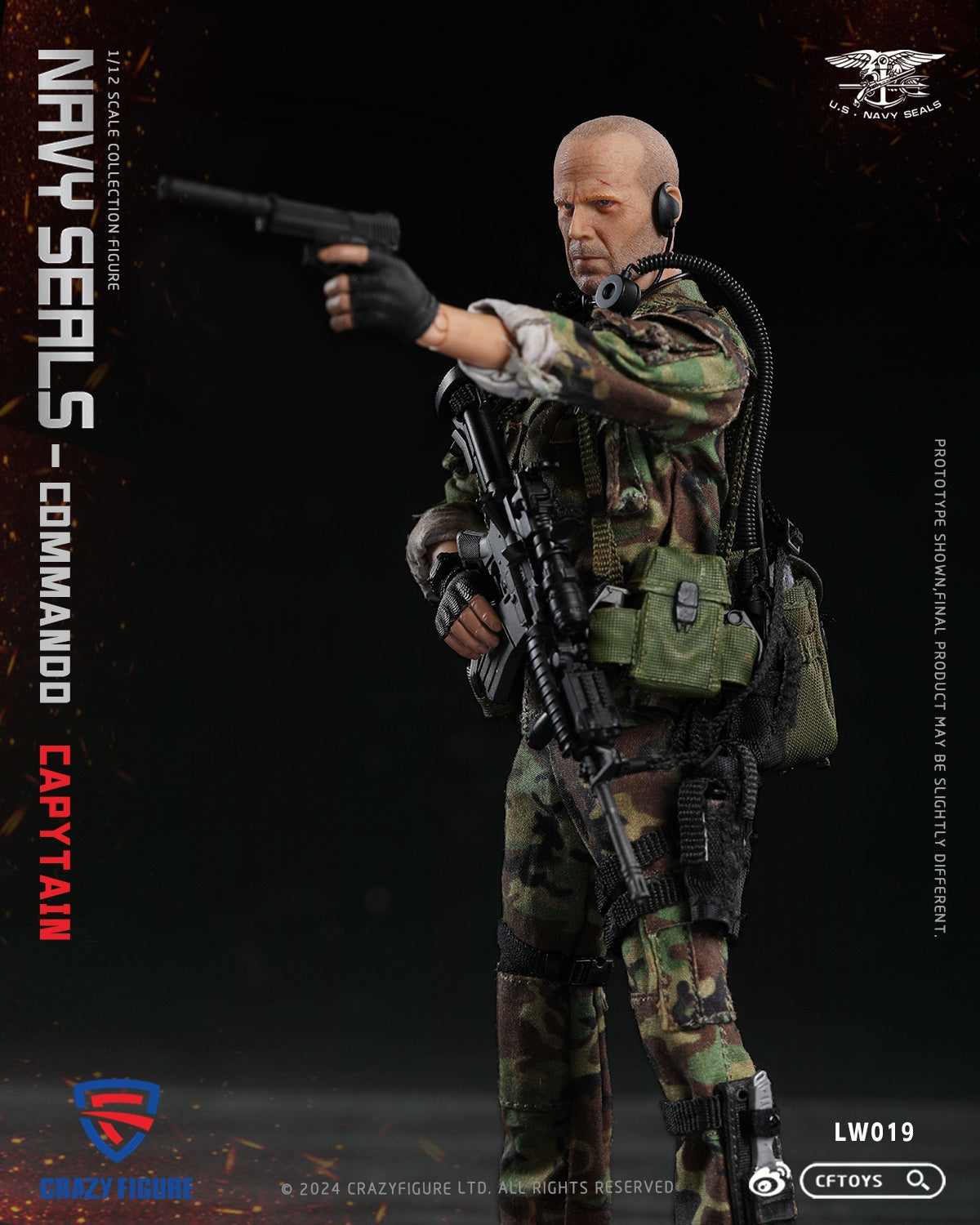 (Pre-order) Crazyfigure CF Toys 1/12 Navy seals Commando captain figure