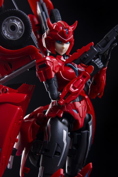 Expand your action figure collection with the CS-02 Little Red figure by Collection Space. This figure is just under 7 inches tall and comes with additional parts and accessories to customize your figure. The figure is able to convert from a humanoid mode into vehicle mode. Be sure to add this figure to your collection!