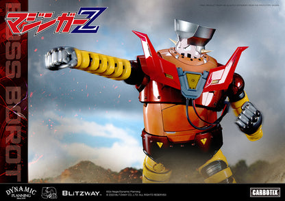 Blitzway development team has prepared a gift that will surprise you, in honor of Mazinger Z, the originator of modern robot cartoons. We recall the humorous BOSS BOROT from the animated series Mazinger Z, whose subject matter was always heavy and serious, would always make us laugh. To recreate BOSS BOROT, from his numerous witty mannerisms to his erratic behavior, required considerable thought on the part of the creators of Blitzway.