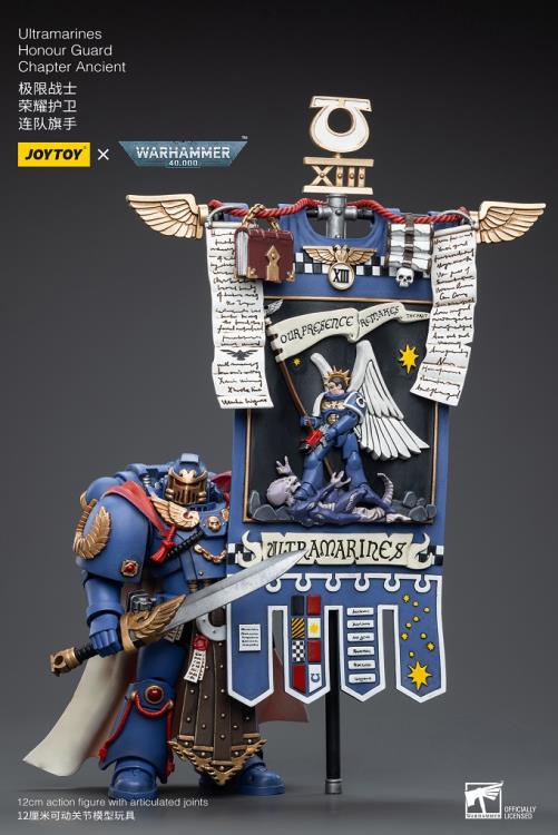 Joy Toy brings the Ultramarines to life with this Warhammer 40K 1/18 scale figure! Highly disciplined and courageous warriors, the Ultramarines have remained true to the teachings of their Primarch Roboute Guilliman for 10,000 standard years. Keeping watch over the Imperium, they personify the very spirit of the Adeptus Astartes.