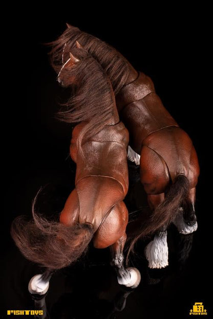 Fish Toys is proud to present a new entry in their Wilderness Series that will add some horsepower to your 1/12 collection: the Horse (Basic B Ver.)! Equipped with a full saddle, this figure includes 24 movable joints and includes a closed-mouth head sculpt with hairy lower legs. Don't miss out on adding this figure to your collection and ride off into the sunset!  Other figures shown not included (sold separately)