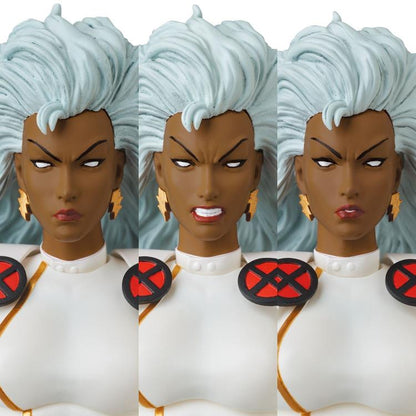 Storm, as she appeared in the X-Men comics, leaps into Medicom's MAFEX action figure lineup! She stands about 6 inches tall and includes 3 different head sculpts and translucent effects parts. 