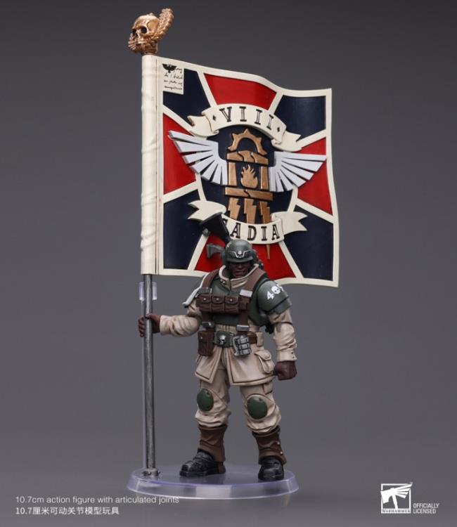 (Pre-order) Joy Toy Astra Militarum Cadian Command Squad Veteran with Regimental Standard