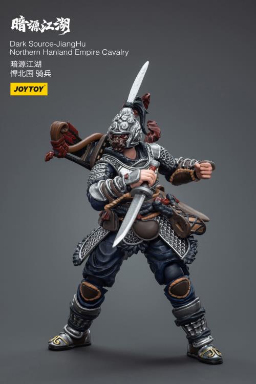 Introducing the remarkable Joy Toy Dark Source JiangHu Northern Hanland Empire Cavalry action figure. This meticulously crafted action figure brings the mystical world of JiangHu to life, capturing the essence and prowess of a legendary warrior. Every inch of this action figure showcases the artistry and craftsmanship that JoyToy is renowned for, ensuring an authentic and immersive experience for collectors and enthusiasts alike.  Dark Source JiangHu War Horse figure not included (sold separately)