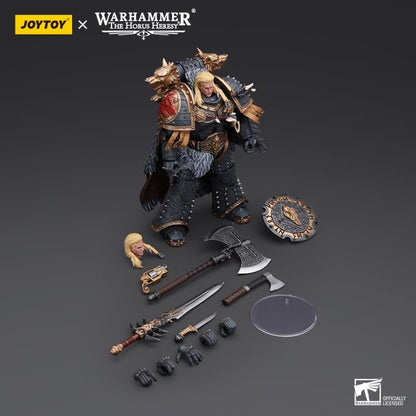 Joy Toy brings the Space Wolves to life with this Warhammer 40K 1/18 scale action figure! Savage and barbaric in their approach to warfare, the Space Wolves excel in close quarters combat. Seeking glory above all else, they nonetheless bring the might of the Emperor down on his enemies with a fury unmatched by the other Space Marine chapters.