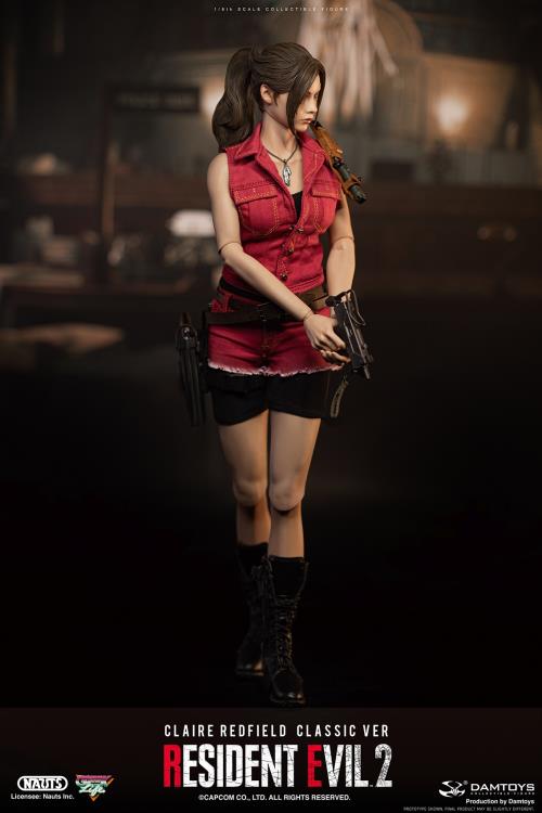 The DAMTOYS Resident Evil 2 Claire Redfield figure has a detailed head sculpt, multiple weapons, accessories, and a costume that fully demonstrates the power of production technology, faithfully recreating Claire from the remake. With a number of weapons, accessories, and a fully poseable body with over 30 points of articulation, Claire can be displayed as though she came right out of the game.