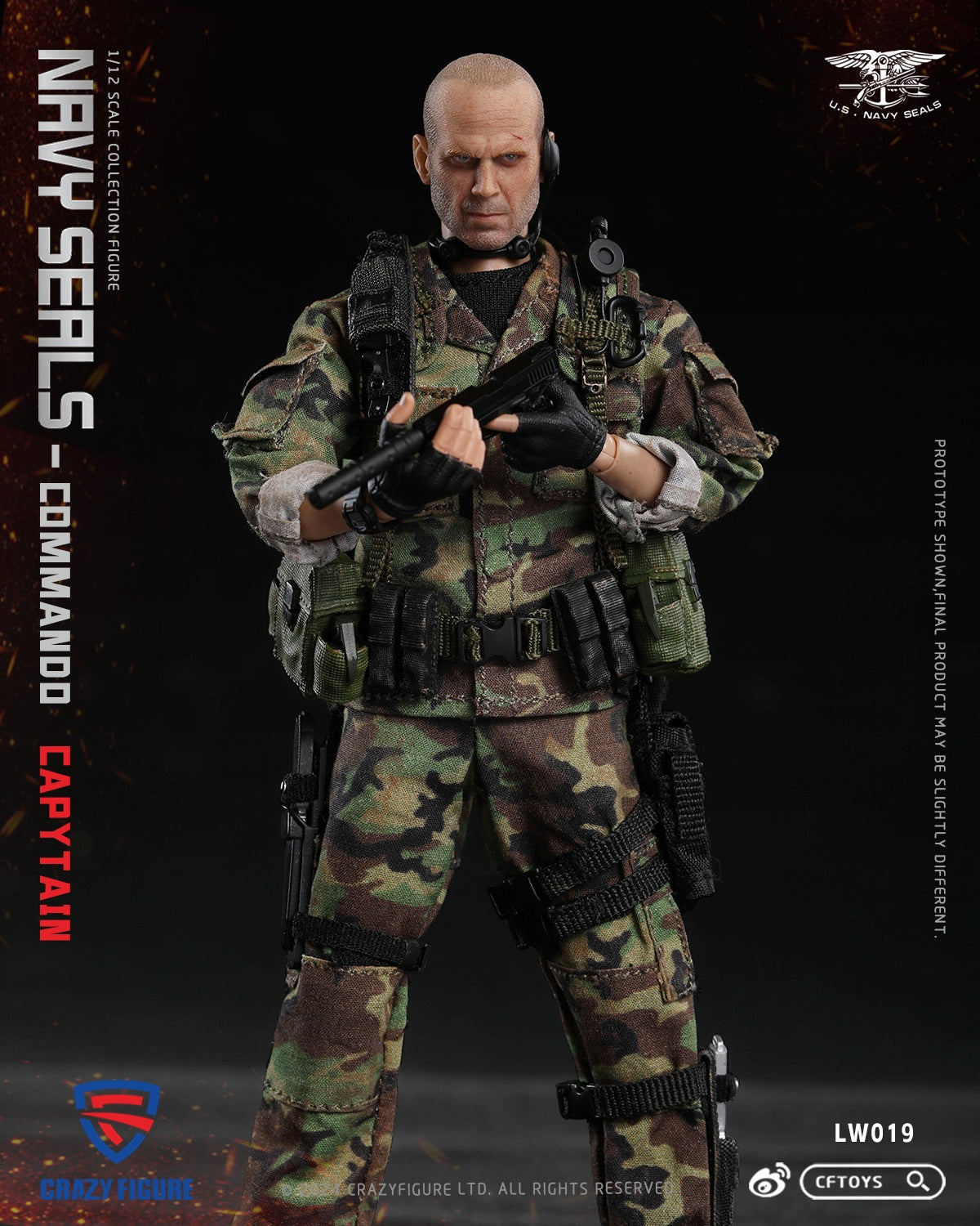 (Pre-order) Crazyfigure CF Toys 1/12 Navy seals Commando captain figure