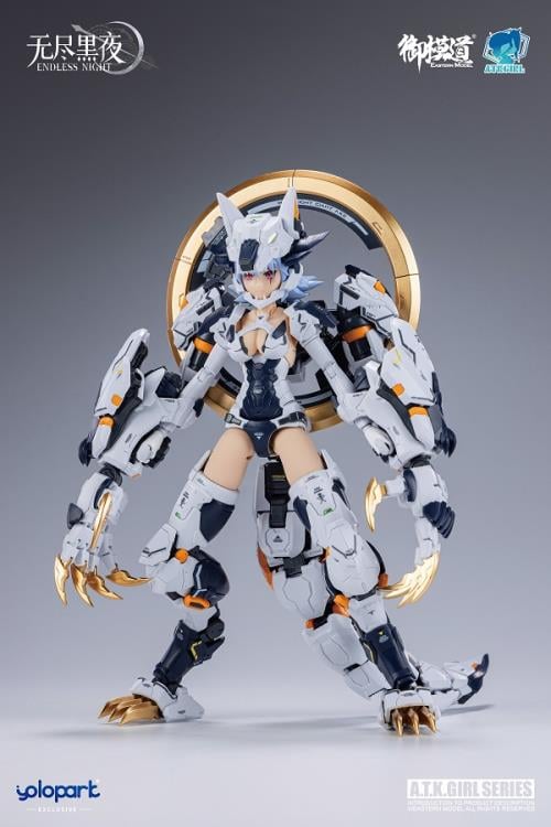 The monster wolf girl "Fenrir" is a 1/12 scale mecha-girl plastic model kit and is ready to join your collection! This highly articulated model features a white color scheme and includes a variety of parts and accessories for creating fun poses. Be sure to add this model to your collection!