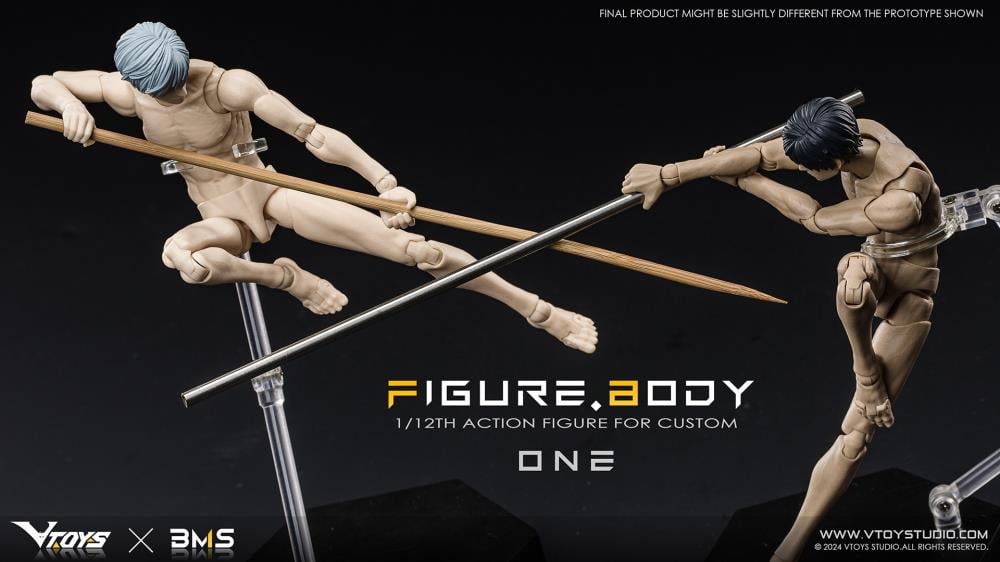 VTOYS X BMS Figure Body One series is well-known for its highly-poseable 1/12th scale figures, which is sculpted by renowned sculptor V, and the product has smooth lines and beautiful shape. After a year of repeated optimization and careful grinding, it use POM, ABS, PVC and other different materials. It has built-in framework of hardiness, high rigidity and high wear resistance, and ensures the precision and large movable range of its components, as well as the comfortable tightness of joints. As you can s