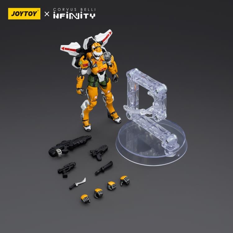 The Joy Toy Special Action Team Tiger Soldier (Female) action figure is perfect for collectors and fans of the Infinity universe, as well as those who appreciate high-quality action figures. With its impressive level of detail and articulation, this action figure is a must-have for any serious collector or fan.