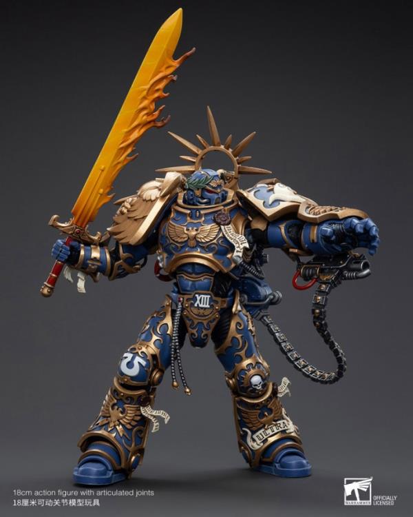 Held by some as a paragon among the Emperor's sons, Roboute Guilliman was as much a patrician statesman and empire-builder as he was an indefatigable warrior. A being of preternatural intelligence, cold reason and indomitable will, Guilliman forged his XIIIth Legion into a vast force of conquest and control, a weapon by which he made himself the master of a stellar domain in the Eastern Fringe of the galaxy, the Realm of Ultramar, which during his lifetime spanned five hundred worlds.