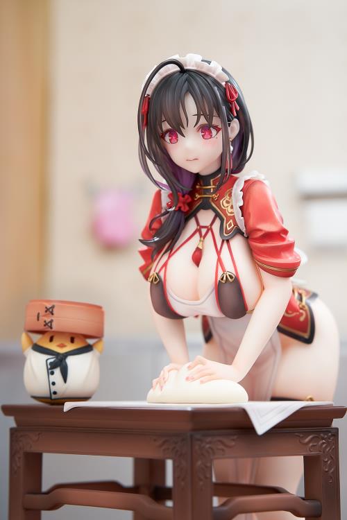 From the Azur Lane video game comes the Ting An (Tender White Jade Ver.) 1/7 scale figure by Apex! This detailed figure is around 9 inches tall and displays Ting An in the kitchen in while she attempts to knead some dough. This figure includes an additional face part to display Ting An with a "heart eyes" expression. Be sure to add this figure to your collection!