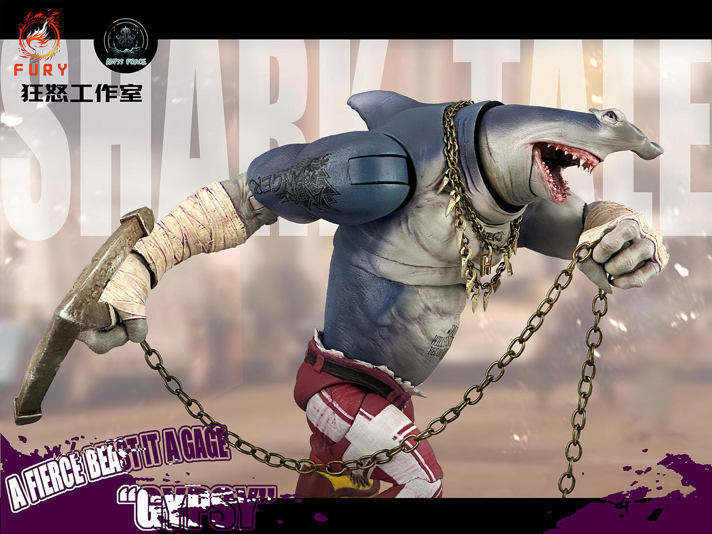 (Pre-order) Fury Toys 1/12 Figure - Abyssal Power Shark Tale Wave 1 Fierce Beast Gypsy