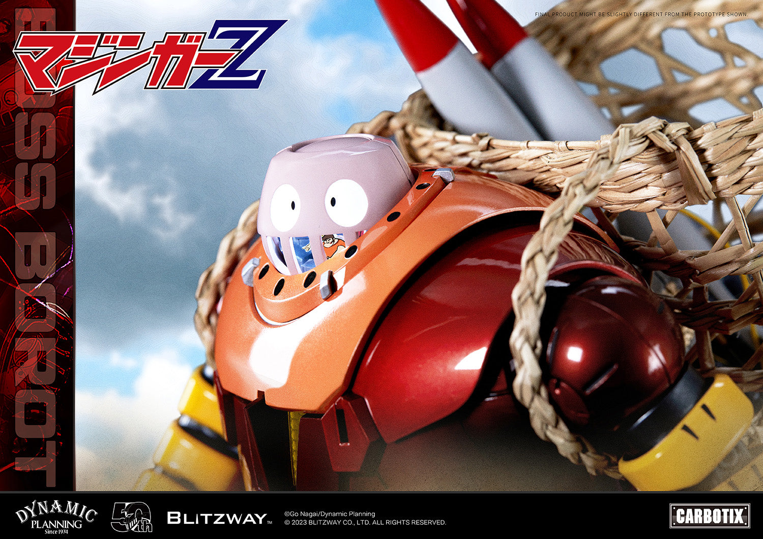 Blitzway development team has prepared a gift that will surprise you, in honor of Mazinger Z, the originator of modern robot cartoons. We recall the humorous BOSS BOROT from the animated series Mazinger Z, whose subject matter was always heavy and serious, would always make us laugh. To recreate BOSS BOROT, from his numerous witty mannerisms to his erratic behavior, required considerable thought on the part of the creators of Blitzway.