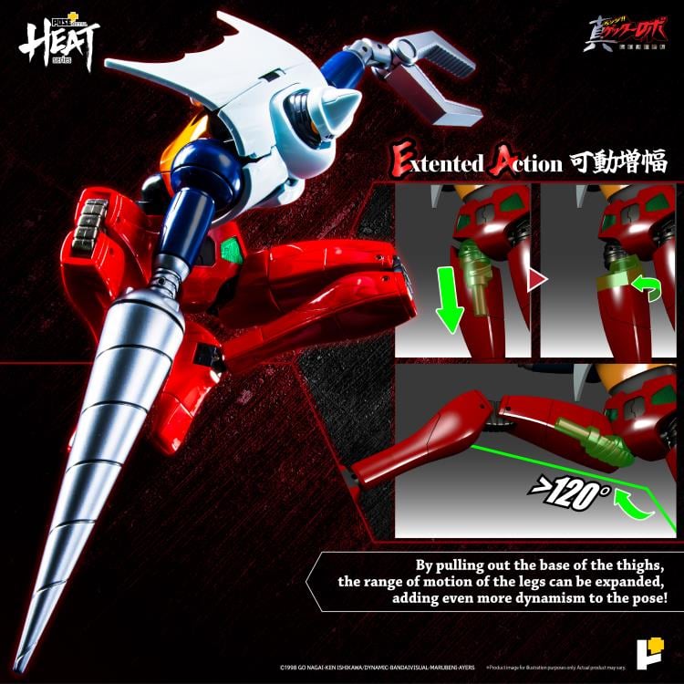 Based on the OVA Getter Robo Armageddon, this Getter 2 action figure is the next to be offered in this fantastic lineup. Carefully considered details seek to provide all the charm of the original work and bring the animation to life. Order yours today!