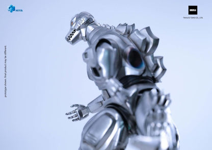 The ultimate anti-Kaiju weapon has arrived! Mechagodzilla from Godzilla vs. Mechagodzilla (1993) joins the Hiya Exquisite Basic series, faithfully capturing its on-screen design with intricate metallic gold paint and screen-accurate details.

Standing 8.2" tall, this articulated figure features multiple joints for dynamic posing. Accessories include a pair of replacement hands and two G-Crusher units, perfect for recreating iconic battle scenes.