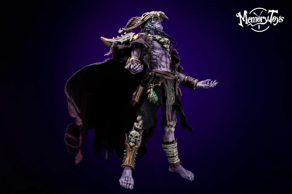 From Memory Toys comes the highly detailed Necromancer Sharman action figure featuring multiple points of articulation and an impressive array of interchangeable parts and accessories. This will make a terrific addition to any figure collection needing to be raised from the dead!