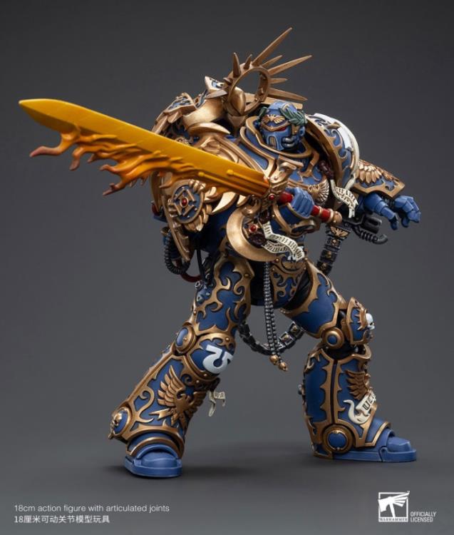 Held by some as a paragon among the Emperor's sons, Roboute Guilliman was as much a patrician statesman and empire-builder as he was an indefatigable warrior. A being of preternatural intelligence, cold reason and indomitable will, Guilliman forged his XIIIth Legion into a vast force of conquest and control, a weapon by which he made himself the master of a stellar domain in the Eastern Fringe of the galaxy, the Realm of Ultramar, which during his lifetime spanned five hundred worlds.