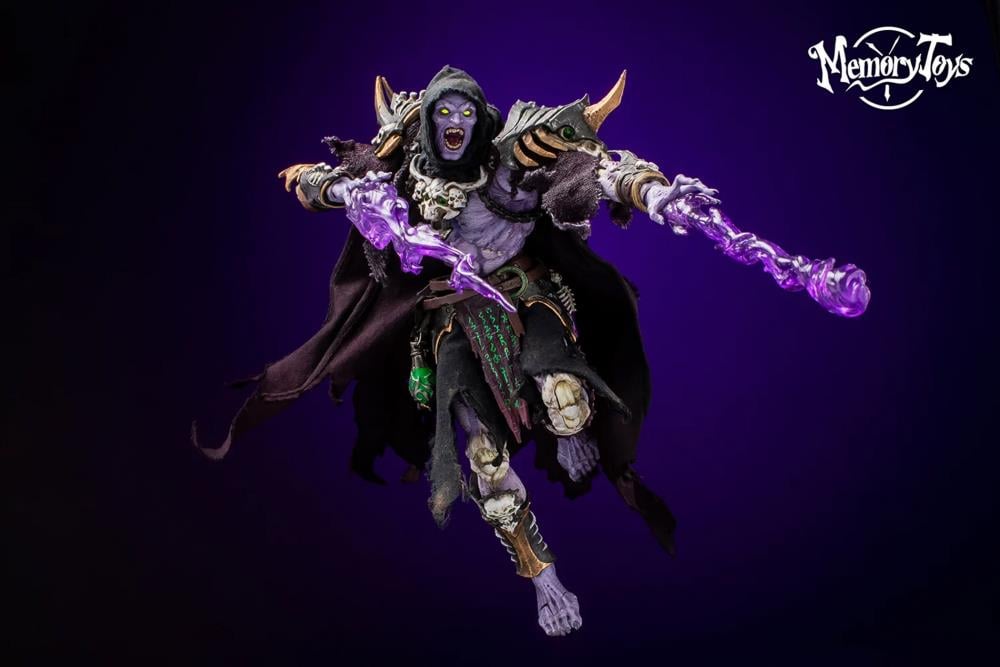 From Memory Toys comes the highly detailed Necromancer Sharman action figure featuring multiple points of articulation and an impressive array of interchangeable parts and accessories. This will make a terrific addition to any figure collection needing to be raised from the dead!