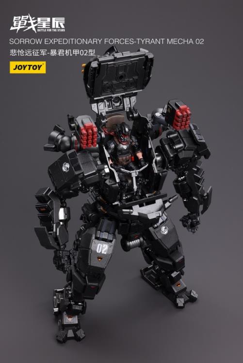 Joy Toy is proud to bring the Battle for the Stars series Sorrow Expeditionary Forces Mecha 02 figure to life in 1/18 scale form! Designed for use in bolstering your armies, this mech will be the ultimate addition to your collection! It also includes a pilot figure to take full control of the power of the Tyrant Mecha! Order yours today!