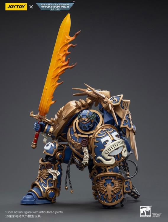 Held by some as a paragon among the Emperor's sons, Roboute Guilliman was as much a patrician statesman and empire-builder as he was an indefatigable warrior. A being of preternatural intelligence, cold reason and indomitable will, Guilliman forged his XIIIth Legion into a vast force of conquest and control, a weapon by which he made himself the master of a stellar domain in the Eastern Fringe of the galaxy, the Realm of Ultramar, which during his lifetime spanned five hundred worlds.