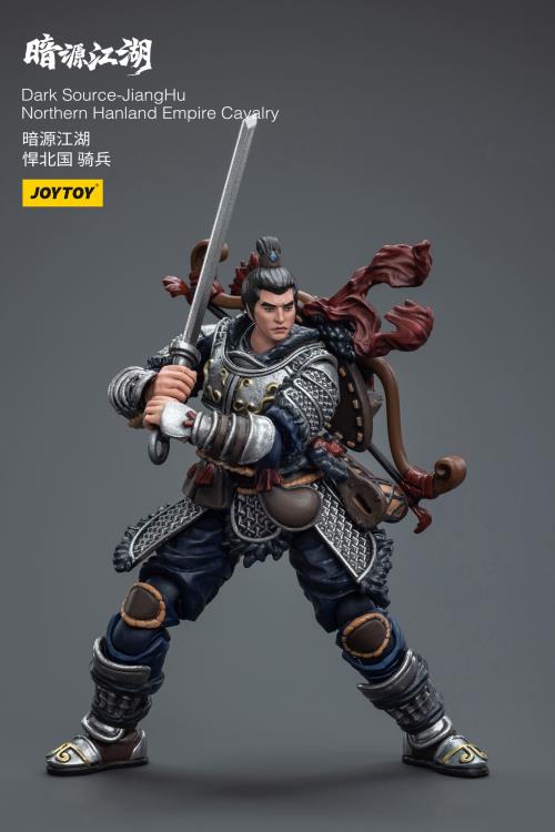 Introducing the remarkable Joy Toy Dark Source JiangHu Northern Hanland Empire Cavalry action figure. This meticulously crafted action figure brings the mystical world of JiangHu to life, capturing the essence and prowess of a legendary warrior. Every inch of this action figure showcases the artistry and craftsmanship that JoyToy is renowned for, ensuring an authentic and immersive experience for collectors and enthusiasts alike.  Dark Source JiangHu War Horse figure not included (sold separately)