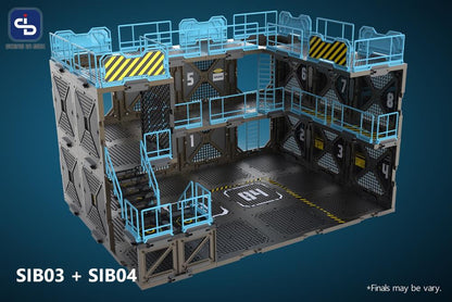 All parts of the SIB system are interchangeable, allowing you to freely customize, modify, or create multiple scenes. Each set is compatible with 1/24 and 1/18 scale action figures, or 2.5 to 3.75-inch figures; you can also modify to any other scales or sizes. When completed, the diorama is in 3D, so not only can it face 1 side, it can also display the figures in any angle.