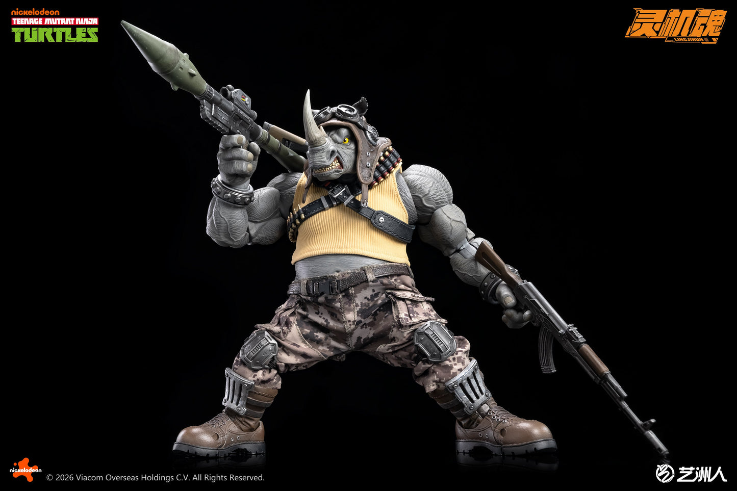 (Pre-order) Lingjihun Official Licensed TMNT 1/12 Rocksteady