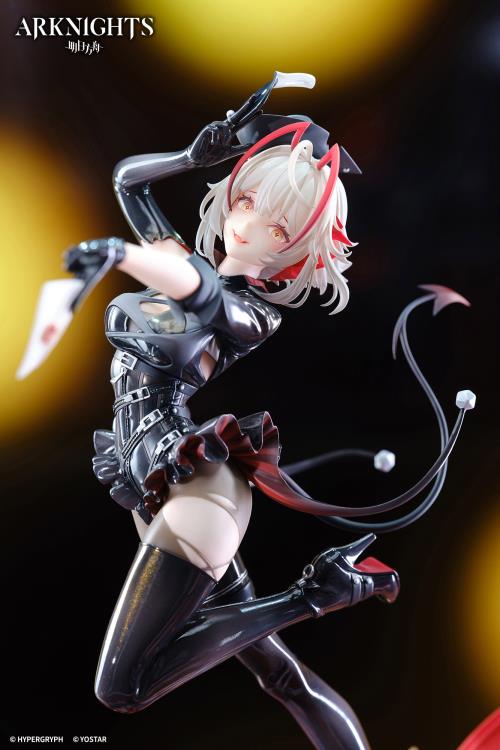 Apex is proud to present a new 1/7 scale figure from the popular mobile video game Arknights: the mercenary W! Dressed in her bold Foolish Night's Secret Letter outfit, she springs forward as she extends a hand with a mysterious letter in it. Don't miss out and add this figure to your collection today!