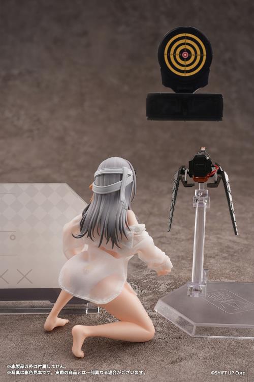 From the popular smartphone game Goddess of Victory: Nikke, Modernia: First Encounter is now available as an action figure! 

This 1/12 scale Modernia figure comes with interchangeable faces (happy, sad, and expressionless) all of which feature movable eyeballs. The figure is fully posable and features a fine gradation painting all over to carefully replicate her skin tone.