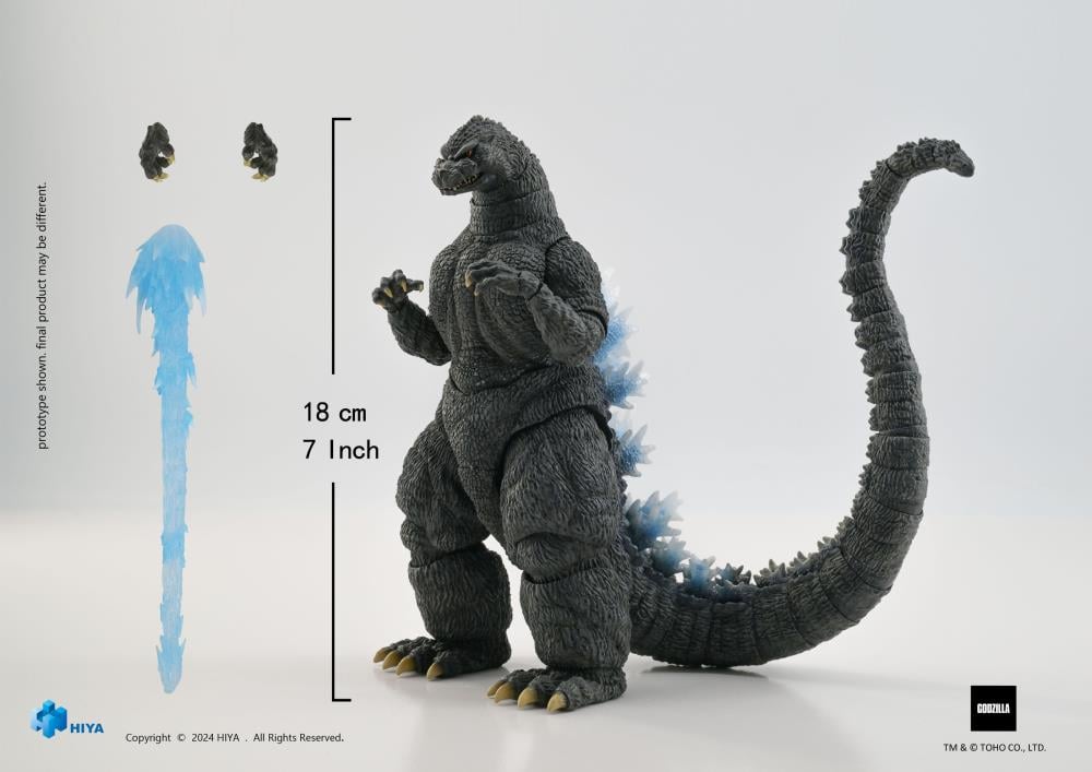 Following the previous film Godzilla vs. Biollante (1989), the 18th installment of the series was directed by Kazuki Omori and featured special effects directed by Koichi Kawakita. This brand new Heat Ray Godzilla Hokkaido Ver. action figure is crafted with amazing attention to detail at 7" tall, and features special blue paint on the clear body, reproducing Godzilla's appearance from the battlefield in Hokkaido!