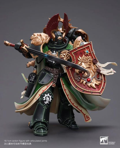 The Joy Toy Warhammer 40K Dark Angels Primarch Lion El‘Jonson action figure is a highly detailed collectible, perfect for fans of the Warhammer 40K universe. This figure captures the essence of the character’s formidable presence, making it a must-have for collectors and enthusiasts alike.