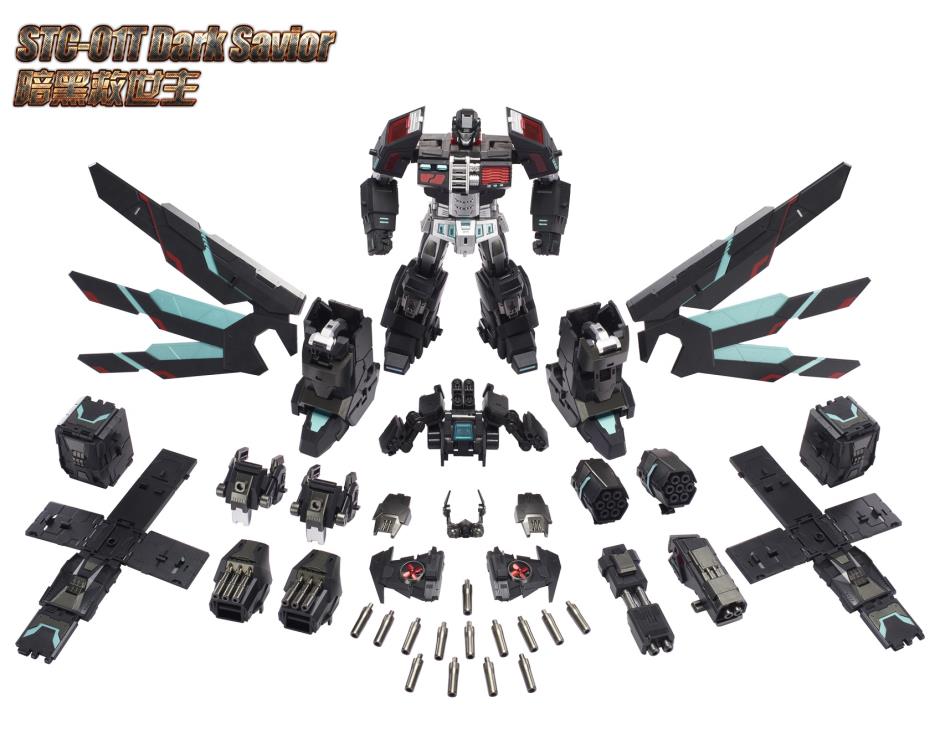 The S.T.Commander Dark Savior from TFC toys stands around 9.50 inches tall in robot mode and converts into a transport vehicle. The S.T.Commander Dark Savior figure is highly articulated and features real rubber tires and an assortment of armor pieces.